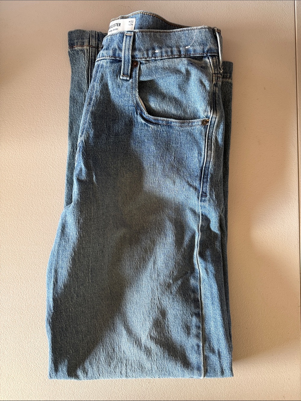 Hollister Men's Midwash Straight-Leg Jeans 32/34